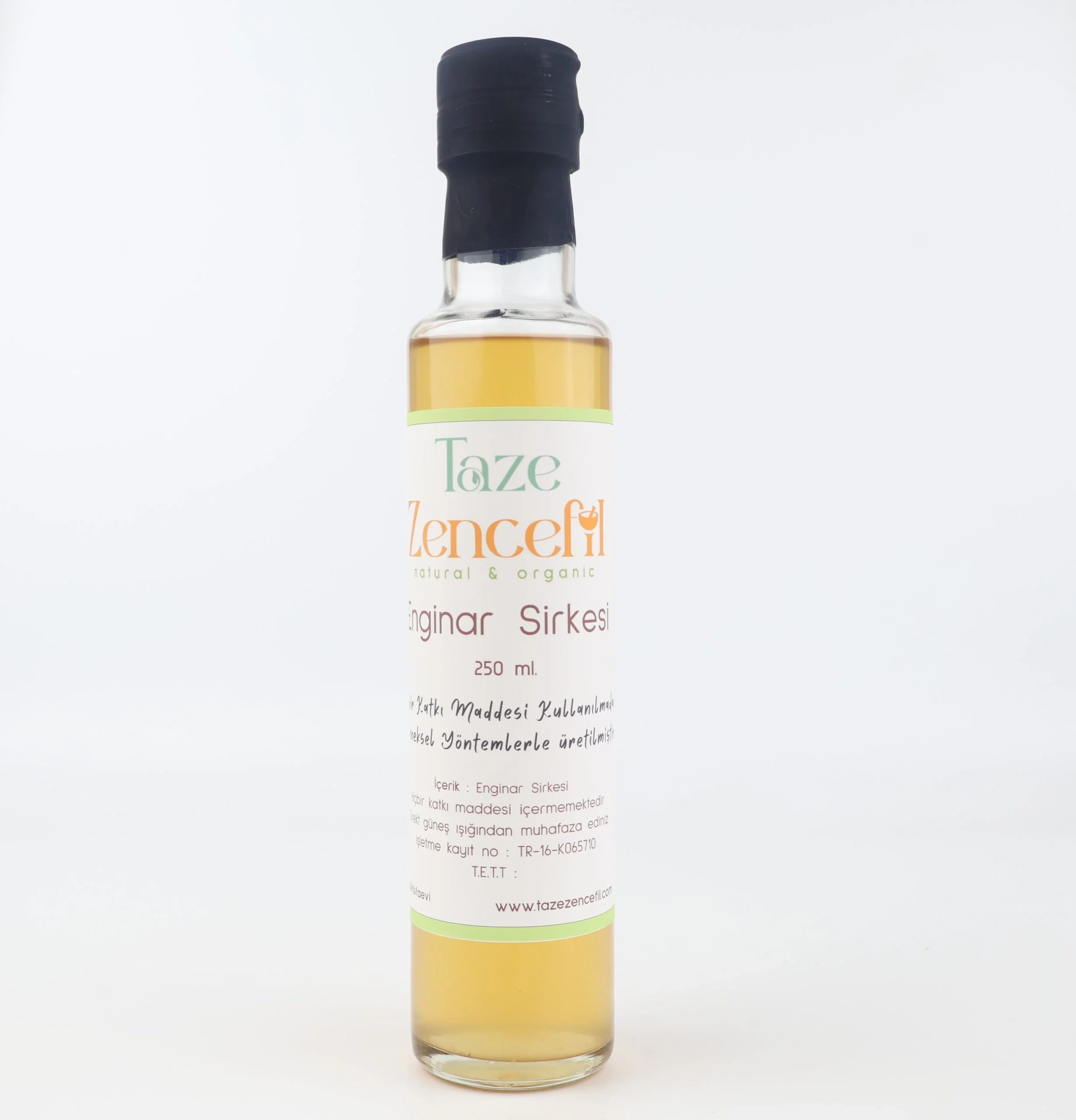 Enginar Sirkesi 250 ml Taze Zencefil Enginar Sirkesi 250 ml cam şişe ürün görseli
