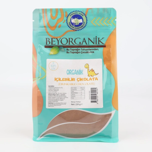 Organik İçilebilir Çikolata 220 gr 10 kupalık
