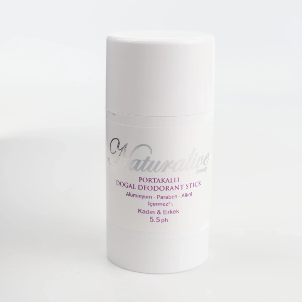 Naturalive Portakallı Doğal Deodorant Stick beyaz ambalajlı ürün