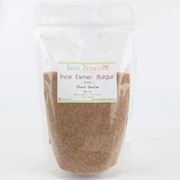 Taze Zencefil İnce Esmer Bulgur Simit 500 Gr yerel üretim paketli ürün görseli