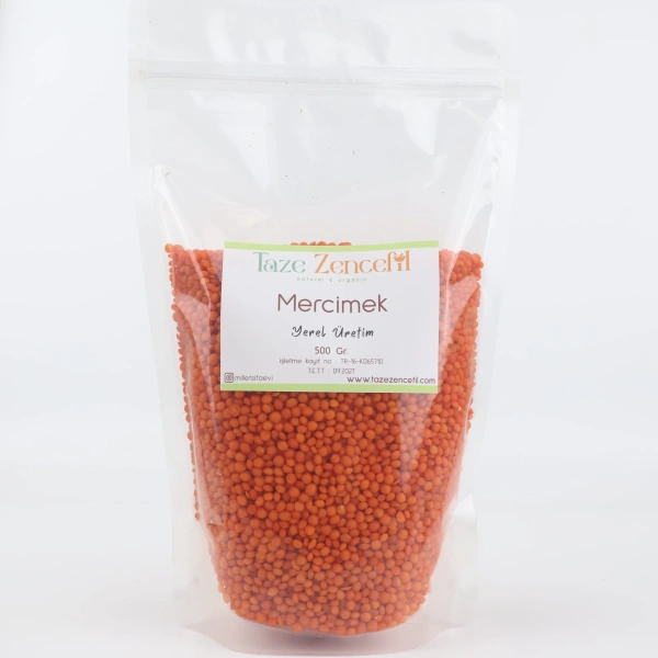 Taze Zencefil Mercimek 500 Gr yerel üretim paketli ürün görseli
