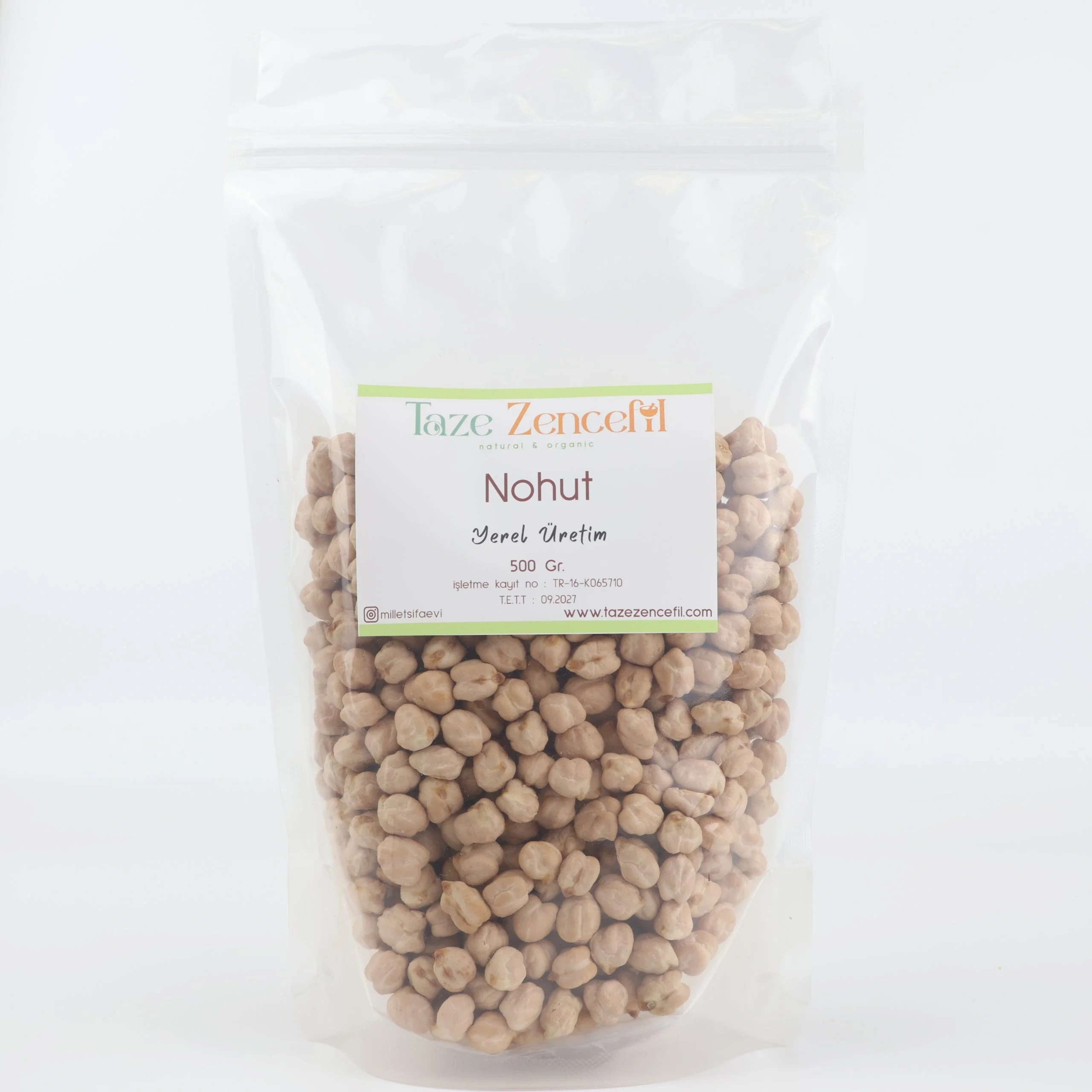 Nohut 500 Gr Taze Zencefil Nohut 500 Gr yerel üretim paketli ürün görseli