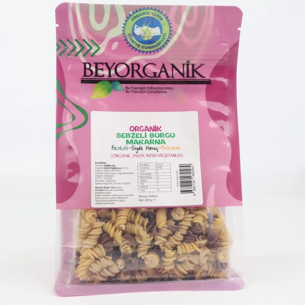 Organik Sebzeli Burgu Makarna 240 gr