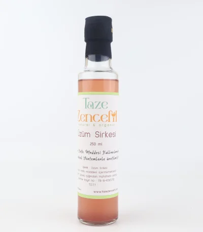 Taze Zencefil Üzüm Sirkesi 250 ml cam şişe ürün görseli