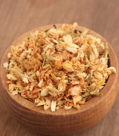Yasemin çiçeği Jasminum officinale kurutulmuş doğal aromatik bitki