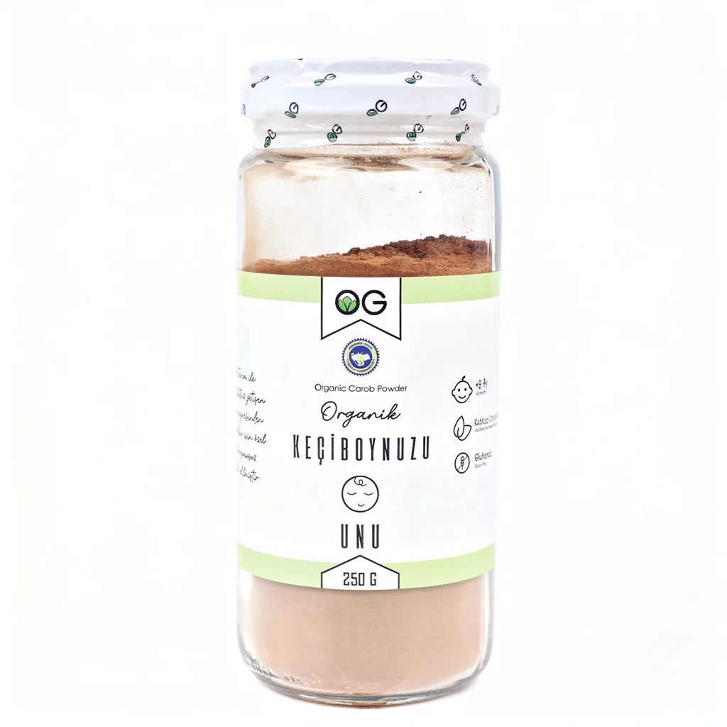 Organik Keçiboynuzu Unu – Doğal Tatlandırıcı Organik keçiboynuzu unu 250 gr paket